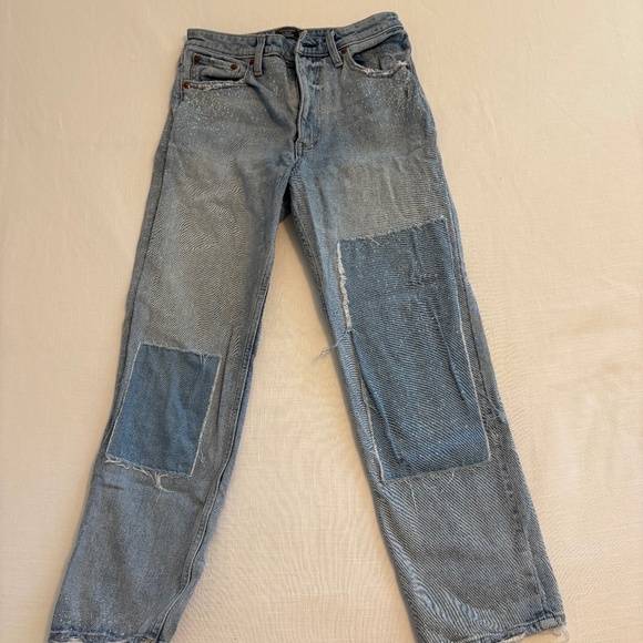 Abercrombie & Fitch Denim - Abercrombie Distressed Straight Leg Jeans